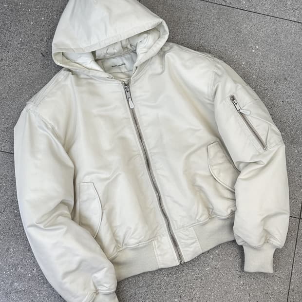 엔타이어 스튜디오 24ss 후드 브로드 봄버 자켓