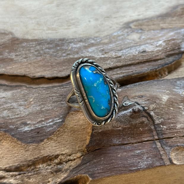 Navajo Kingman Turquoise Ring 네이티브 아메리칸
