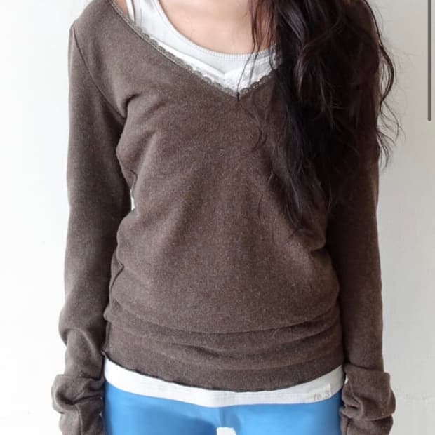 샵페어리 iris long top 카키