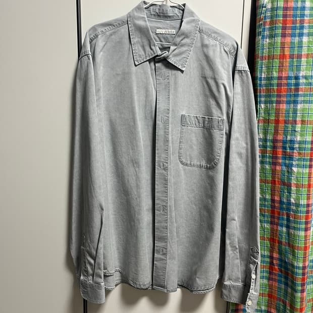 자라 빈티지 블루셔츠