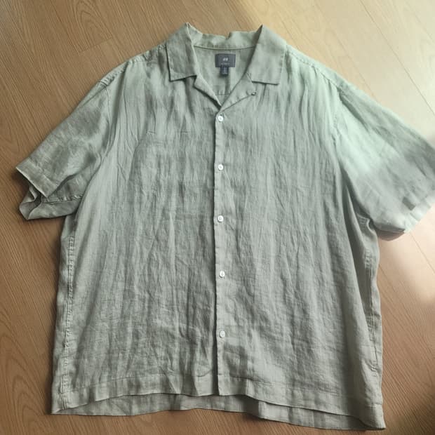 h&m 리넨 반팔 셔츠