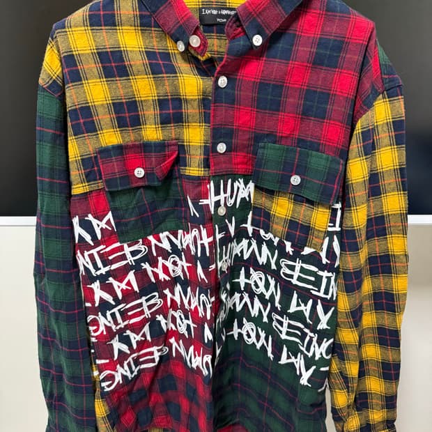 아임낫휴먼비잉 체크셔츠 M사이즈