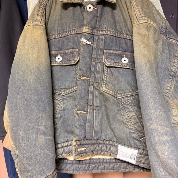 미하라야스히로 데님패딩 46사이즈