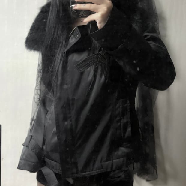 펑크 퍼 포인트 자켓 