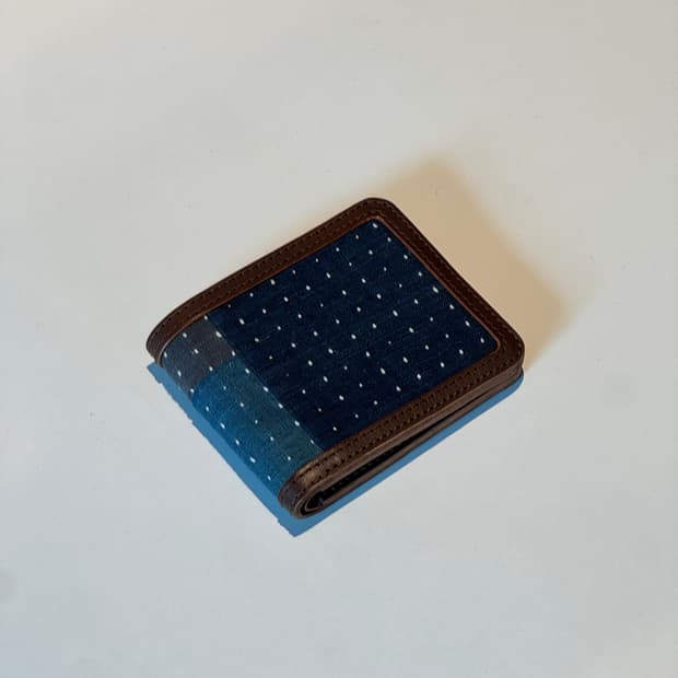 사시코 스티치 데님 반지갑