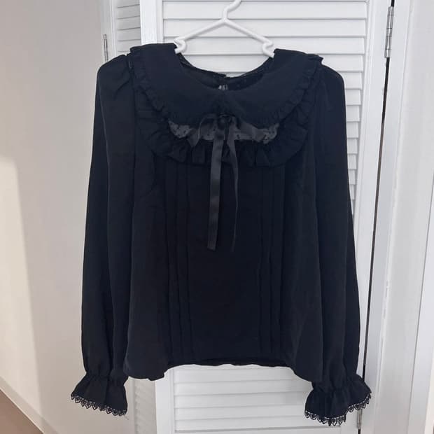 Mars 마즈 시스루 도트 블라우스 갸루 탑 고스로리 양지뢰