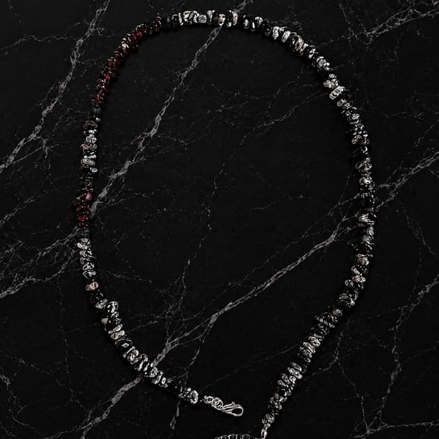 THISTLE – Crimson Obsidian Necklace