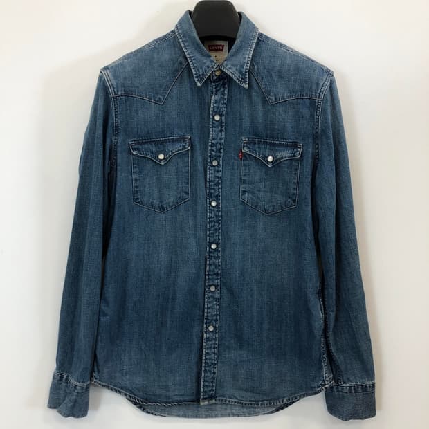 리바이스 웨스턴 데님셔츠 M 스냅단추