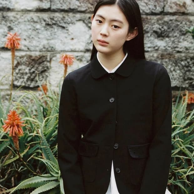 오헤시오 도트 라운드 카라 자켓 도트자켓 블레이저 재킷 정장