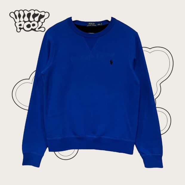 폴로랄프로렌 기모 맨투맨 S 블루