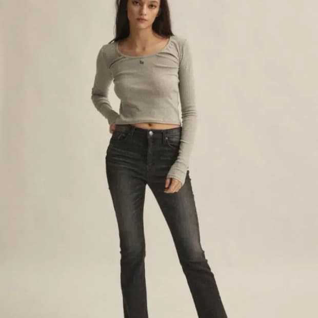 쓰리타임즈 5501 부츠컷 그레이 진