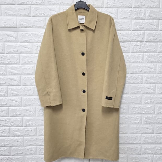 택포// 19s 스튜디오 톰보이 캐시미어 롱 코트 L