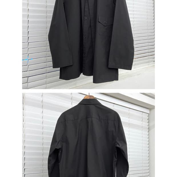 요지야마모토 이중레이어드 셔츠 자켓