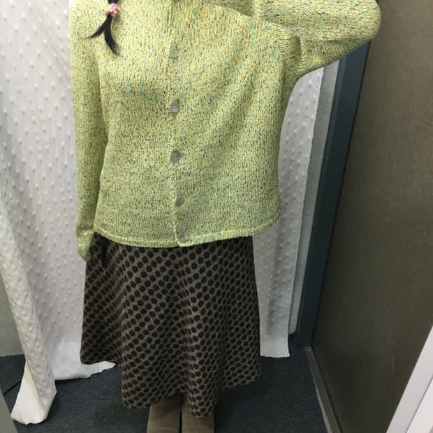 연두 보카시 니트 가디건