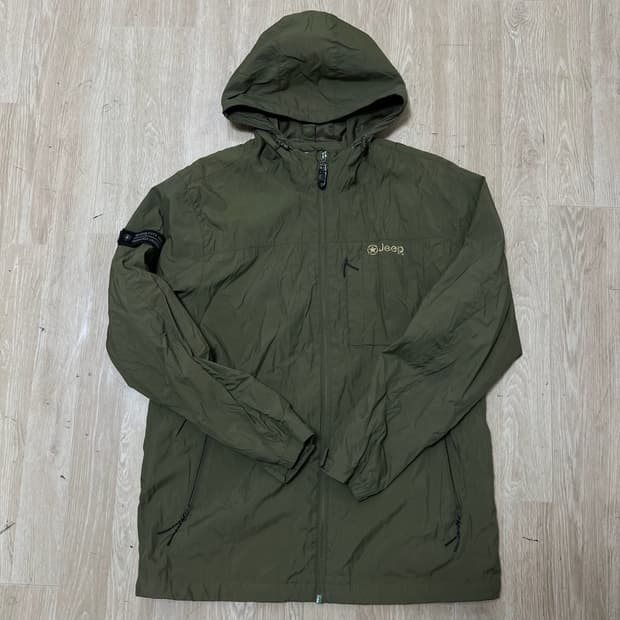 지프 로고 후드 바람막이 자켓 L/100 