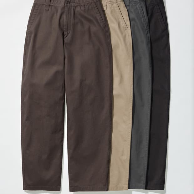 유니클로u 와이드핏치노 다크브라운 88 긴기장