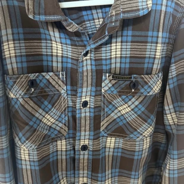 히스테릭 글레머 빈티지 체크셔츠