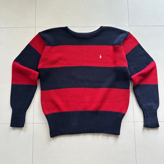 90s 폴로 랄프로렌 스트라이프 코튼 니트 XL