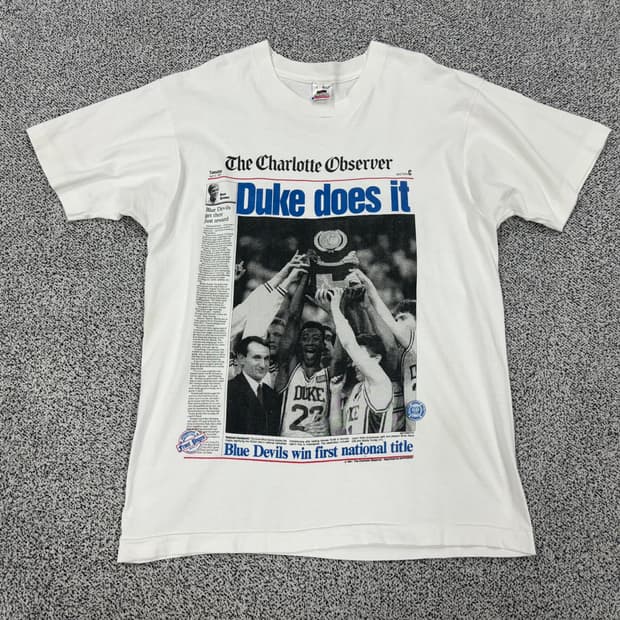 1991 Duke 코치 90s 반팔티셔츠