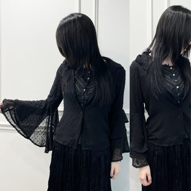 [RESEXY]2000s Goth&Gothic Frill Detail S