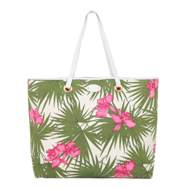 셀린느 보태니컬 숄더백 그린 플라워 카바스 쇼퍼