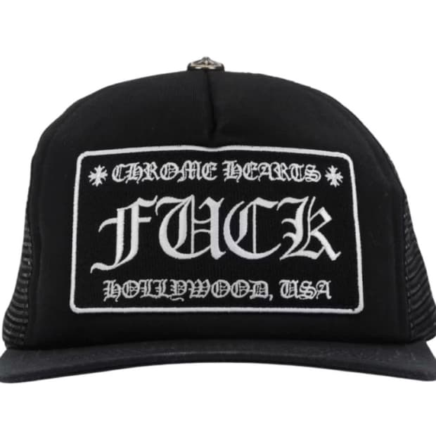 크롬하츠 할리우드 FUCK 트러커캡 블랙