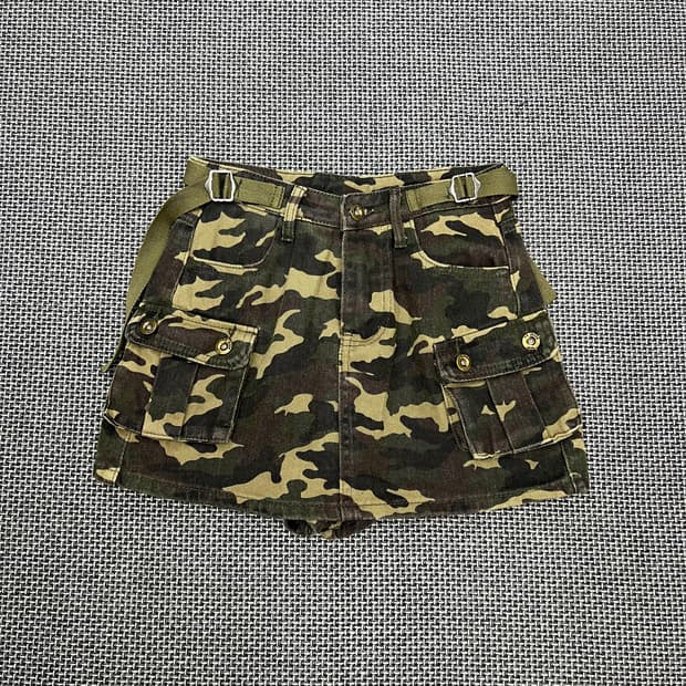 빈티지 카모 팬츠스커트