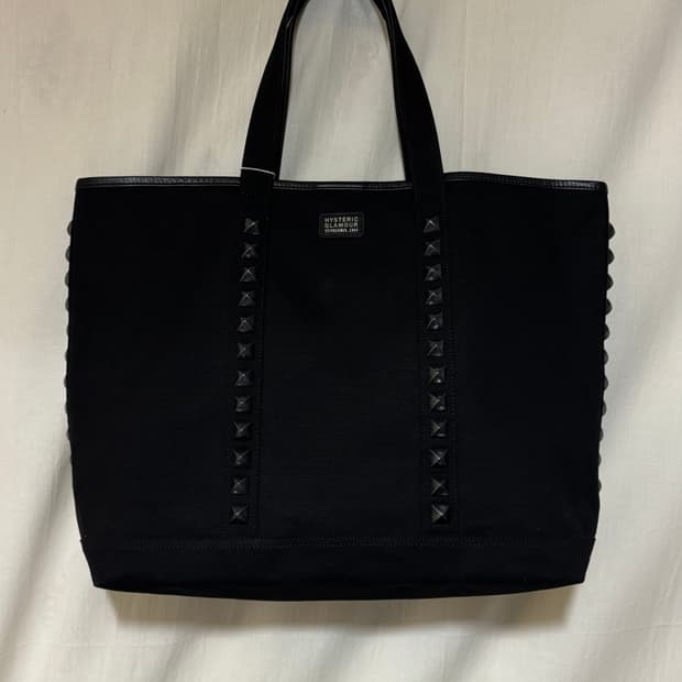 히스테릭 글래머 스터드 캔버스 도트백