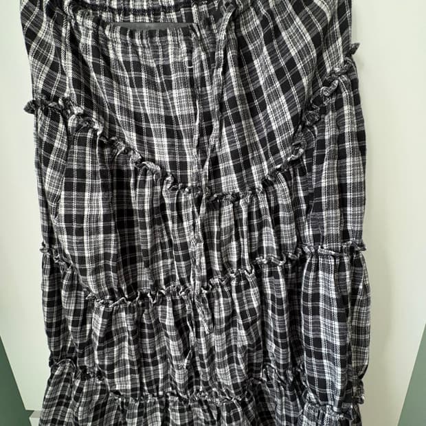 아워캐비넷 체크 스커트