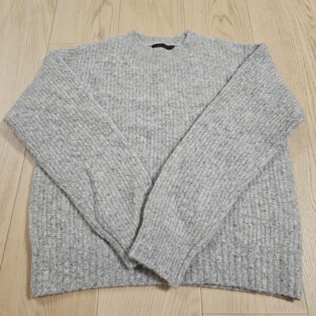 포커페이스 우먼 / 컴포트 라운드넥 니트 그레이 / 46