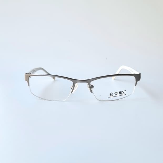 데드스탁 세련된 투톤 포인트 반무테 메탈 안경테   605