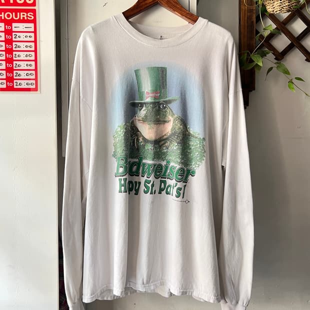 [2XL]1996 버드와이저 슈퍼볼 프로그 롱슬리브 티셔츠