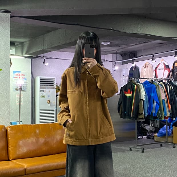 디키즈 브라운 패치 워크자켓 B4573