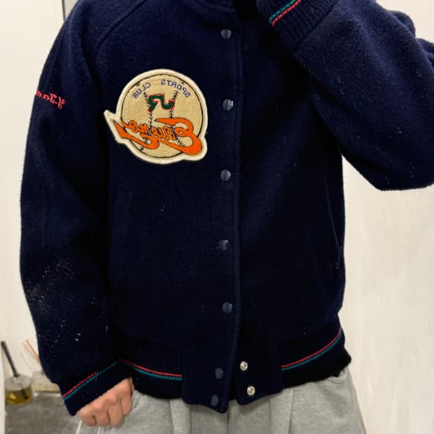 아식스 울 바시티 자켓