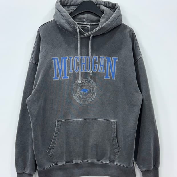트래블 미시간 울버린 피그먼트 후드 L