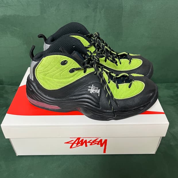 나이키 x 스투시 에어 페니 2 비비드 그린 앤 블랙