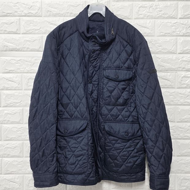 택포_ 헤지스 남성 퀄팅 자켓 네이비 100