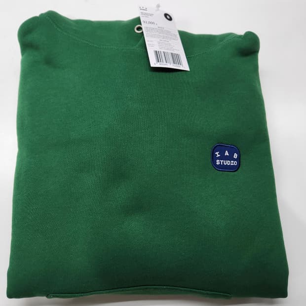 (새상품) IAB 스튜디오 아이앱 패치 후디 그린