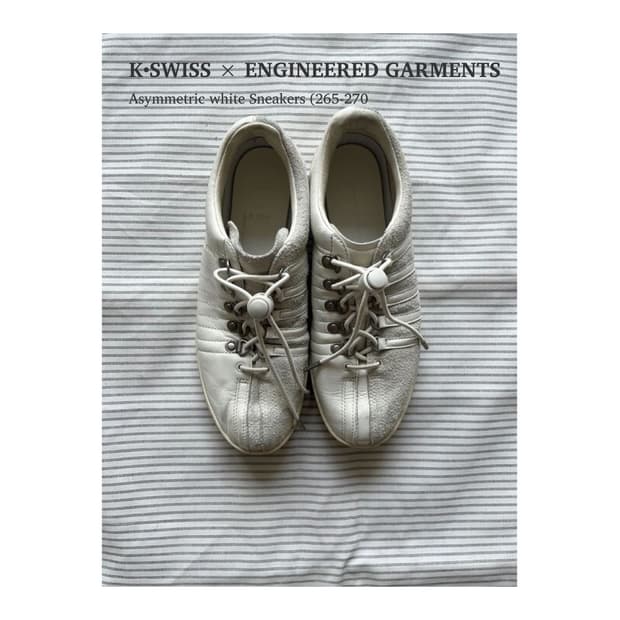 엔지니어가먼츠 x 케이스위스 비대칭 화이트 스니커즈 (265-270)