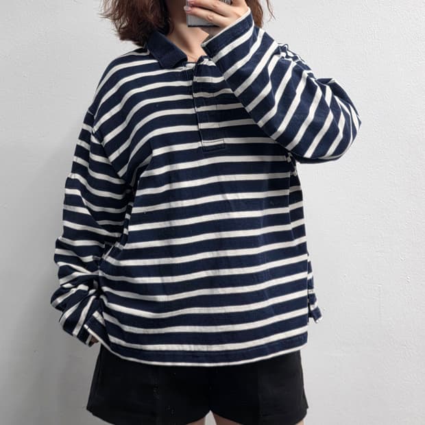 [프립]L/COS 코스 단가라 카라긴팔티 네이비