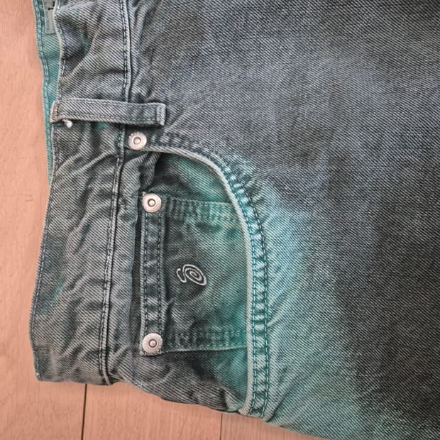 스투시 스프레이다이 빅올진 청바지 데님 블랙