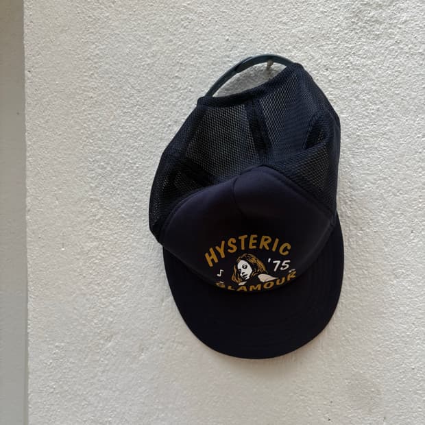Hysteric Glamour Navy Mesh Trucker Cap