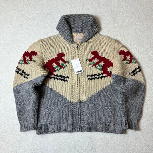 네이티브오브어스 90's 헤비울 코위찬 니트 가디건 PN6504