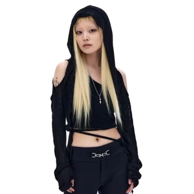 디퍼런트이즈오케이 디오케 k.od 디퍼런티스 니트 후디 볼레로