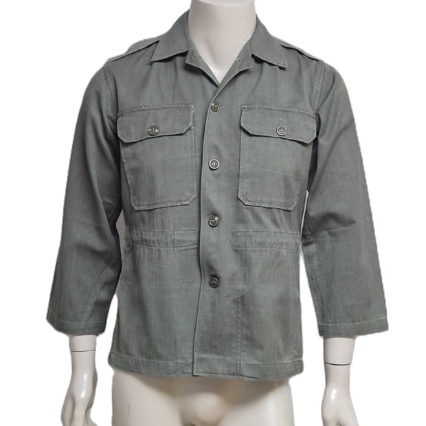 육군 구형 70년대 민무늬 전투복 상의 자켓 (S)