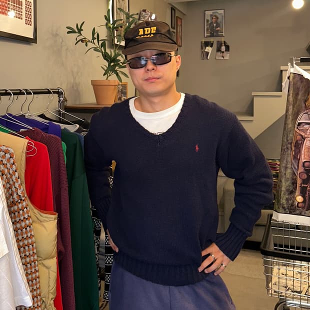 90’s Polo Ralph Lauren v-neck logo knit