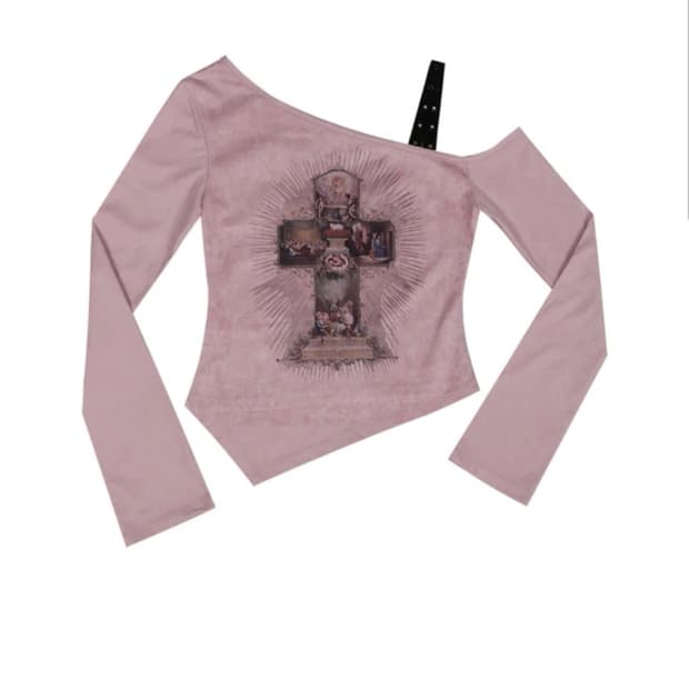 달링유어배드 원숄더 탑