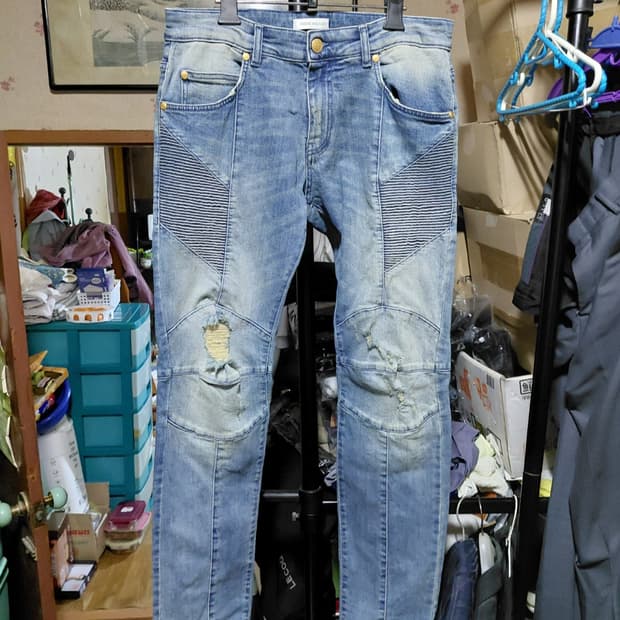 [피에르발망]바이커 데님 청바지 34사이즈 