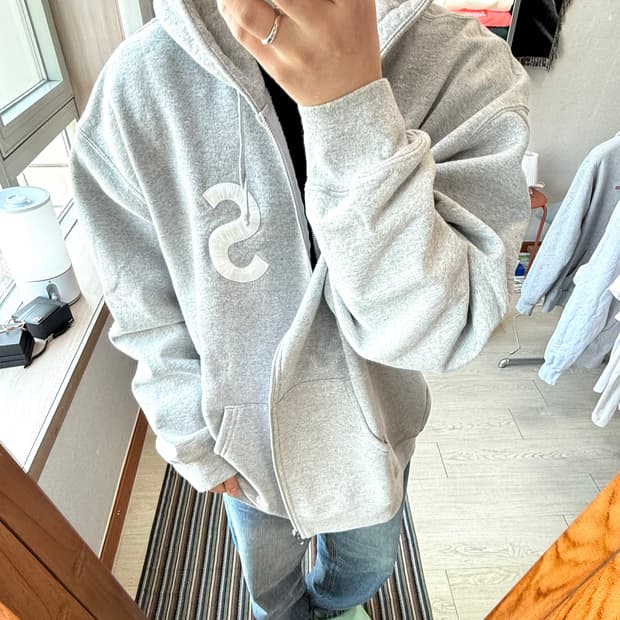 슈프림 s로고 후드집업