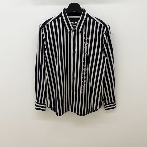 꼼데가르송 옴므플러스 스터드 스트라이프 셔츠